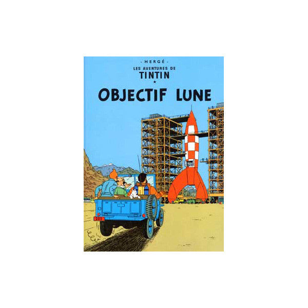 Affiche Tintin Objectif Lune