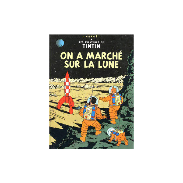 Affiche Tintin On a marché sur la lune