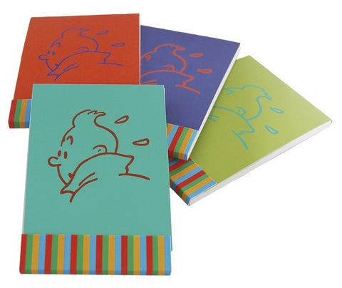 Ensemble de 4 carnets de notes Tintin